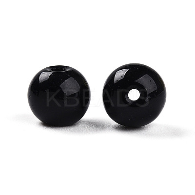 Opaque Solid Color Glass Beads GLAA-N007-10mm-A07-1