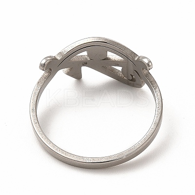 Non-Tarnish 201 Stainless Steel Eye of Horus Finger Ring for Women LS-RJEW-K239-10P-1