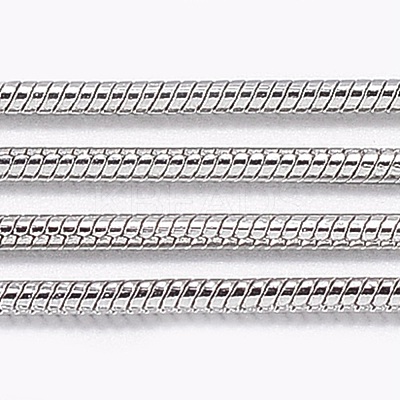 Tarnish Resistant 304 Stainless Steel Round Snake Chains CHS-K007-06A-1
