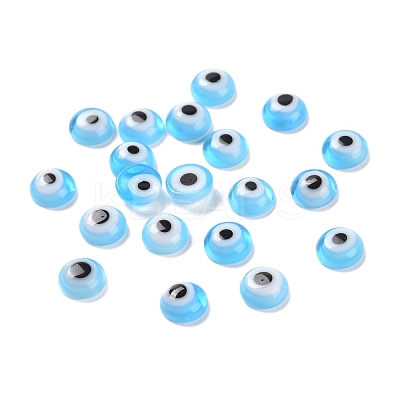 Handmade Lampwork Evil Eye Cabochons LAMP-E022-01C-1