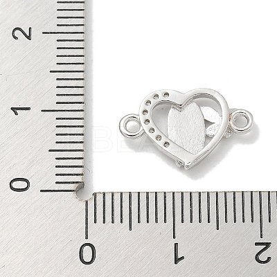 Rack Plating Brass Micro Pave Clear Cubic Zirconia Religion Heart Virgin Mary Connector Charms KK-L224-099P-01-1