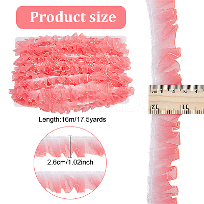 16M Polyester Gradual Change Wrinkle Ribbon OCOR-AN0001-09-1