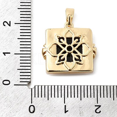 Brass Cubic Zirconia & Paua Shell Pendants KK-G553-01C-G-1