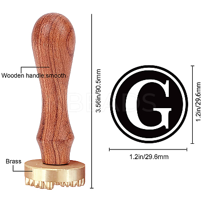 1Pc Golden Tone Brass Stamp Head DIY-CP0007-80G-1