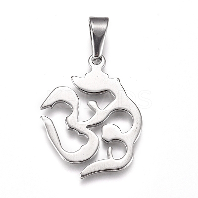 Tarnish Resistant Yoga 304 Stainless Steel Pendants X-STAS-I135-28P-1