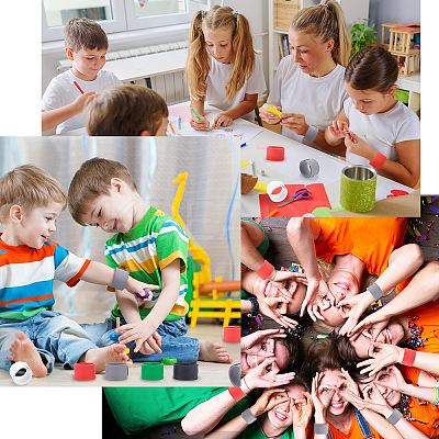 10Pcs 5 Colors Silicone Covered Iron Flip Wraps Holder Clips BJEW-NB0001-04-1