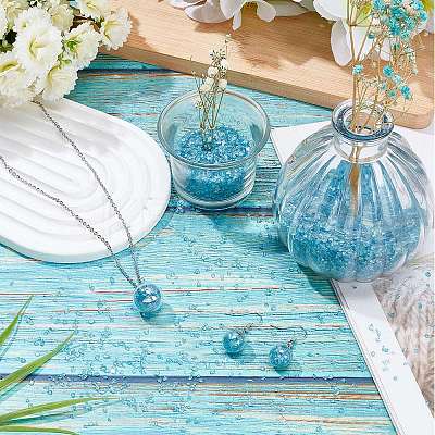 Transparent Electroplate Crushed Glass Craft GLAA-SC0001-98C-01-1