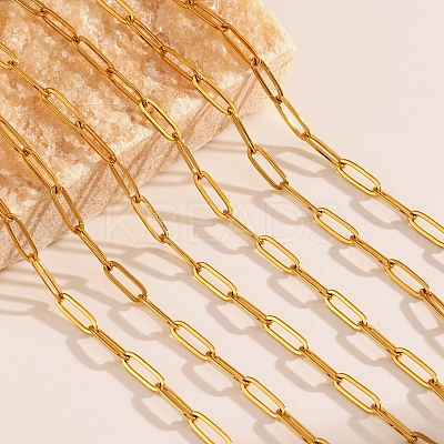 Stainless Steel Paperclip Chains Necklaces for Women PW-WG32A9D-01-1