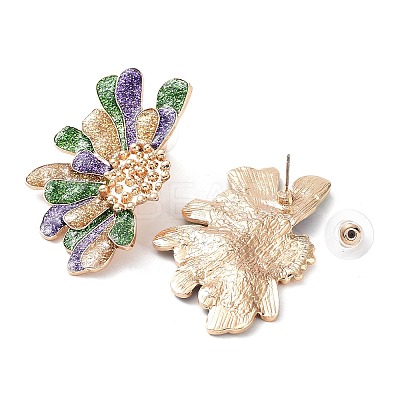 Carnival Theme Glitter Zinc Alloy Stud Earrings LS-EJEW-D087-02KCG-1
