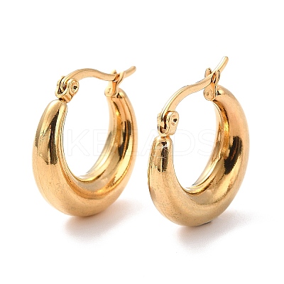 PVD Vacuum Plating 304 Stainless Steel Chunky Hoop Earrings for Women LS-EJEW-F280-06A-G-1