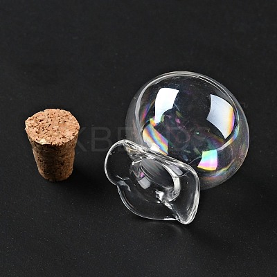 Lucky Bag Shape Glass Cork Bottles Ornament AJEW-A039-02K-1