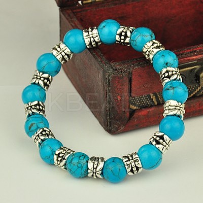 Fashion Tibetan Style Bracelets X-BJEW-JB00887-02-1