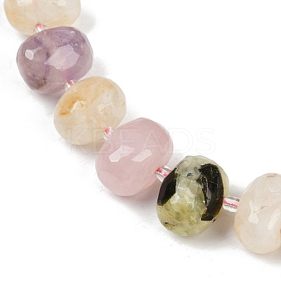 Natural Rose Quartz & Amethyst & Citrine & Quartz Crystal & Lemon Quartz & Prehnite Beads Strands G-F796-B05-01-1
