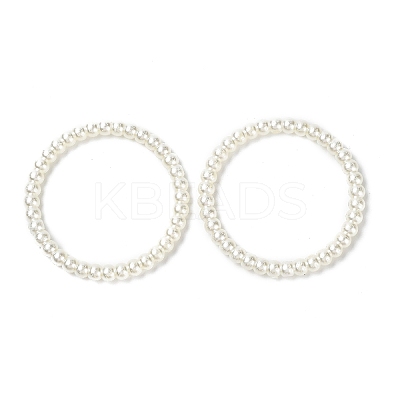 Acrylic Imitation Pearl Linking Rings BJEW-D056-01-1