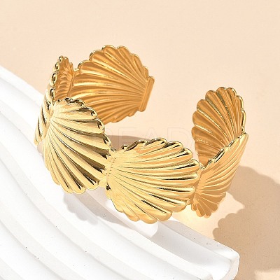 304 Stainless Steel Cuff Bangles for Women LS-AJEW-P127-20G-1