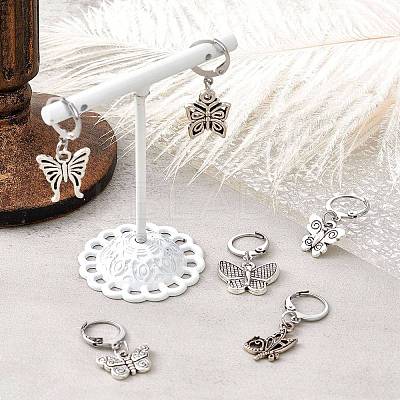 Butterfly Alloy Multifunction Pendant Decorations HJEW-CJ00005-1
