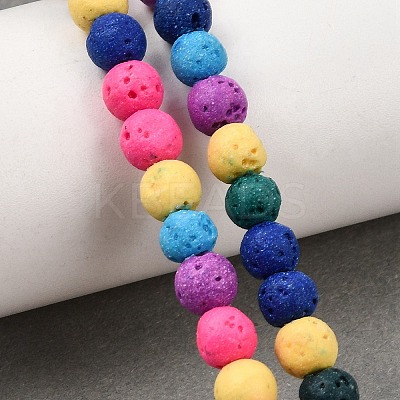 Dyed Synthetic Lava Rock Beads Strands GG-CBAAE19-06A-02-1