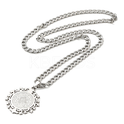201 Stainless Steel Pendant Necklaces for Women Men NJEW-G123-06P-1-1