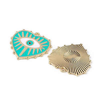 Rack Plating Alloy Enamel Pendants ENAM-K067-05F-1
