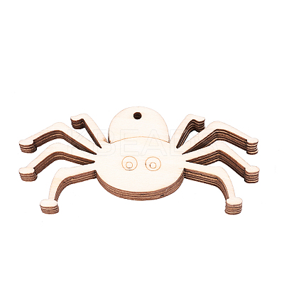 Spider Shape Halloween Blank Wooden Cutouts Ornaments WOOD-L010-02-1
