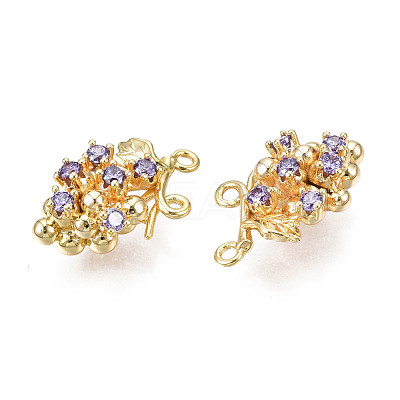 Brass Micro Pave Cubic Zirconia Pendants KK-N231-231-1
