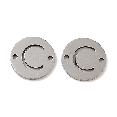 Non-Tarnish 201 Stainless Steel Hollow Flat Round Links FIND-R149-03C-P-1