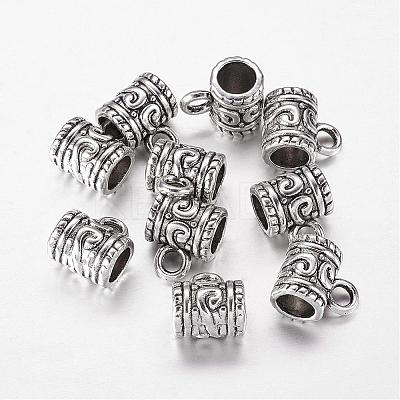 Tibetan Style Alloy Tube Bails X-LF8011Y-1