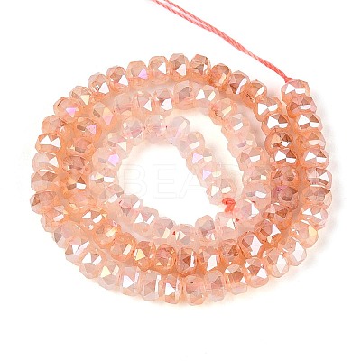 Anti-Tarnish Electroplate Glass Imitation Jade Beads Strands EGLA-T029-6mm-13H-1