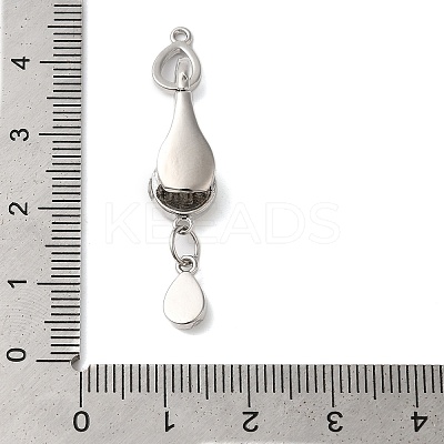 Brass Resin Fold Over Clasps KK-S382-02P-1