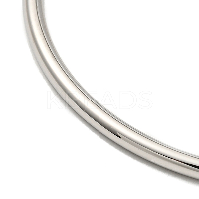 Non-Tarnish 304 Stainless Steel Simple Plain Bangle for Women BJEW-F461-01D-P-1