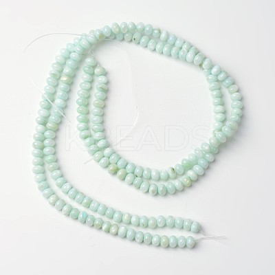 Dyed Natural Freshwater Shell Rondelle Bead Strands X-BSHE-O016-19B-1