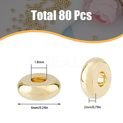 80Pcs 304 Stainless Steel Spacer Beads STAS-DC0015-27-1