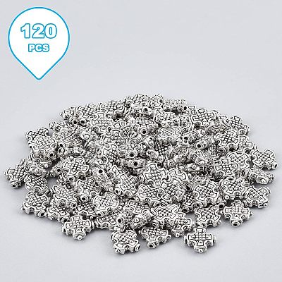 Tibetan Style Alloy Beads TIBEB-FH0001-32AS-RS-1