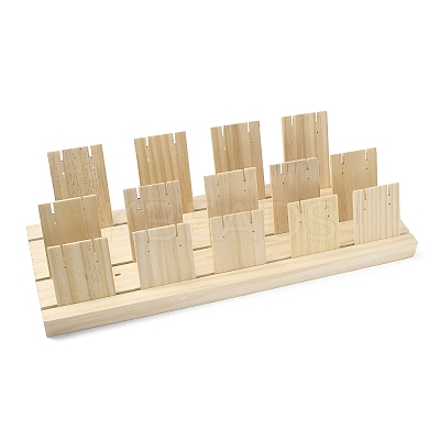 3-Slot Wooden Earring Display Card Stands LS-EDIS-R027-01B-03-1