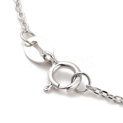 Rhodium Plated 925 Sterling Silver Satellite Chain Necklaces STER-NH0001-07A-P-1