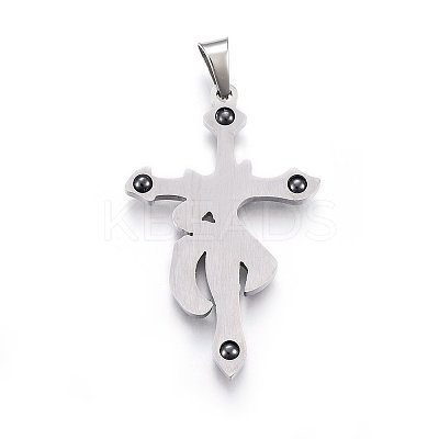 304 Stainless Steel Pendants STAS-P215-49P-06-1