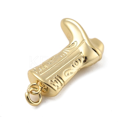 Brass Micro Pave Clear Cubic Zirconia Pendants LS-KK-D283-34G-03-1