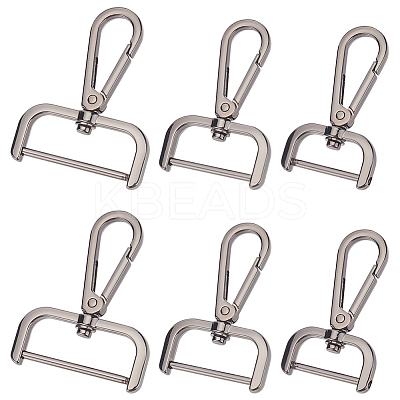 6Pcs 3 Styles Alloy Swivel Lobster Claw Clasps FIND-WR0006-02B-1