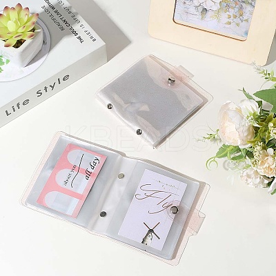 2Pcs PVC Mini Photocard Holder Book AJEW-SP0002-20B-06-1