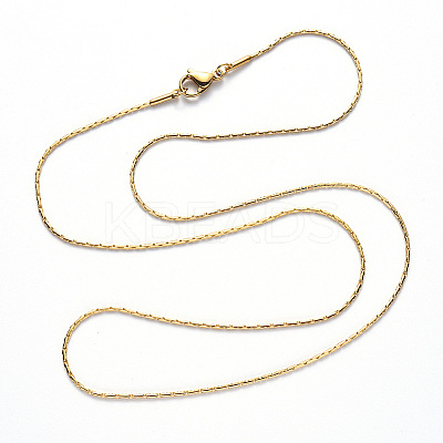 PVD Vacuum Plating 304 Stainless Steel Boston Link Chain Necklace NJEW-S420-005C-G-1