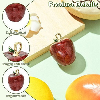Opaque Resin Big Pendants RESI-CJC0004-05G-1