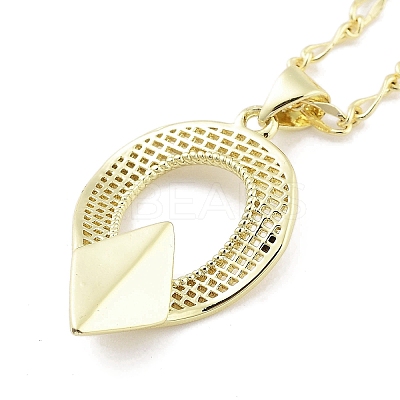 Brass Micro Pave Clear Cubic Zirconia Pendant Necklaces LS-NJEW-B101-03G-03-1