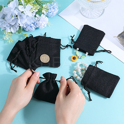 24Pcs Burlap Packing Pouches Drawstring Bags ABAG-BBC0001-07B-1