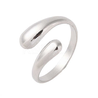 Ion Plating(IP) 304 Stainless Steel Open Cuff Ring for Women LS-STAS-S125-12G-1