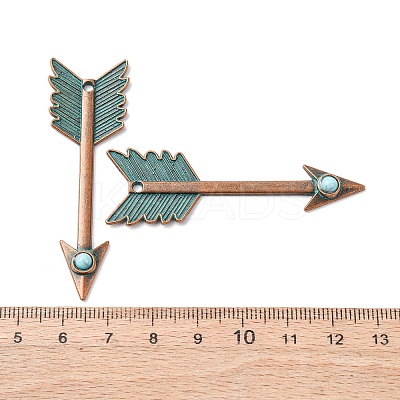 Alloy with Synthetic Turquoise Big Pendants FIND-B055-01L-1