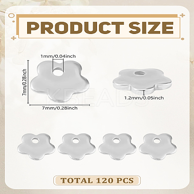 120Pcs 201 Stainless Steel Charms STAS-LP0003-46-1