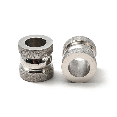 Tarnish Resistant 201 Stainless Steel Textured Beads STAS-M003-06P-1