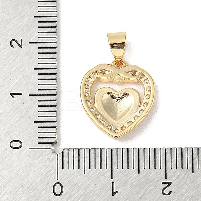 Rack Plating Brass Enamel Micro Pave Clear Cubic Zirconia Pendants KK-K380-04G-01-1