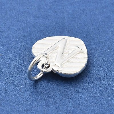 925 Sterling Silver Heart with Capital Letter Charms STER-S009-13N-S-1