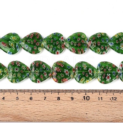 Handmade Millefiori Glass Beads Strands LAMP-T021-29E-1